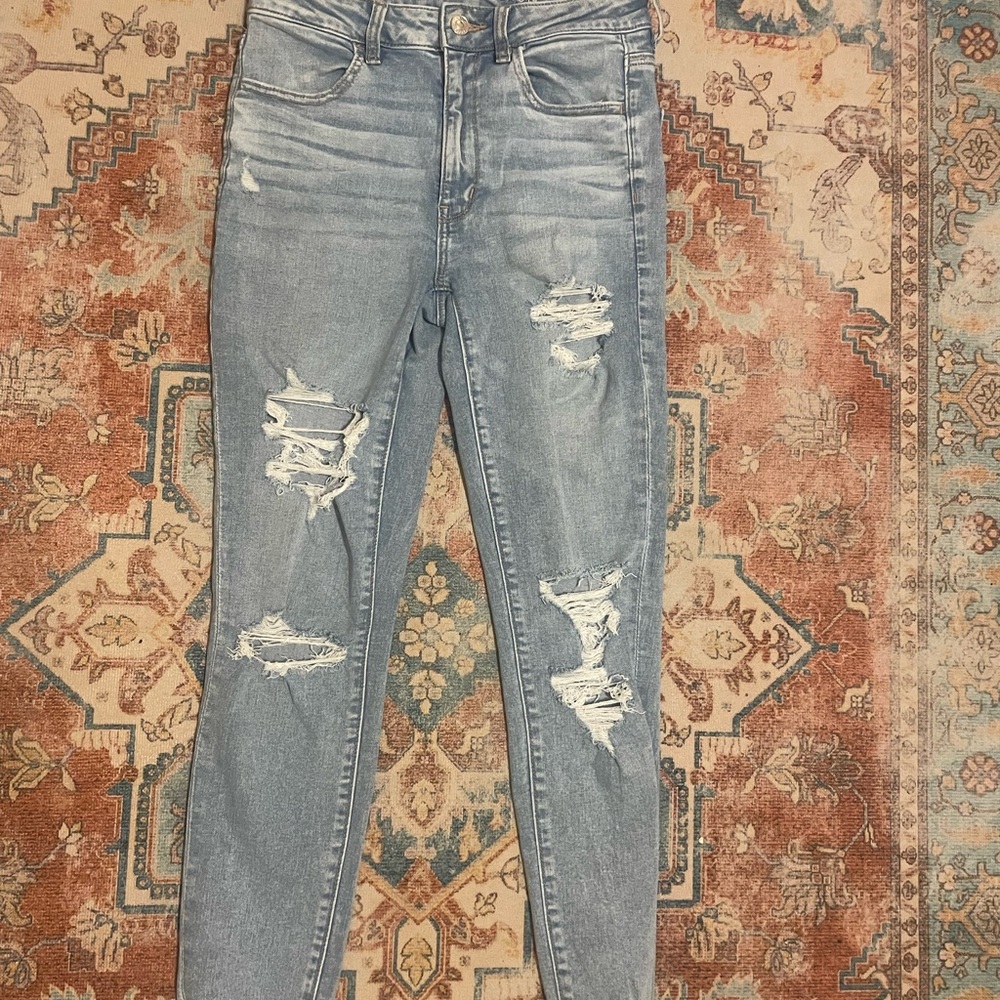 Distressed Light Blue Women's Jeans